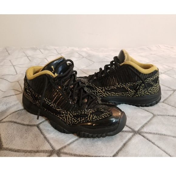 jordan 11 black and gold womens